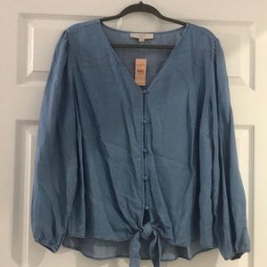 LOFT chambray shirt